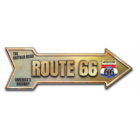Signmission Route 66 Missouri Arrow Decal Funny Home Decor 24in Wide D-A-8-999633